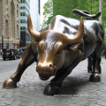 Outdoor Garden Ornament large animal metal cast bronze bull mascot sculpture